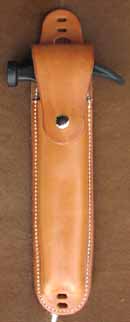 We make this Plammer fence tool holster in our custom saddle shop. Attaches to your billet or the back saddle string.